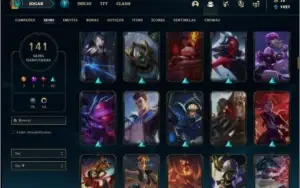 Conta prata 4 MAIN ADC com TODOS os champs e 141 skins