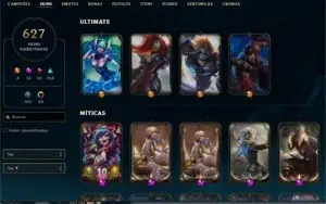 Vendo conta no lol 686 skins
