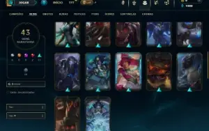 Prata 3 com 100 Champs e 43 Skins ( SUP / ADC )