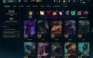 Prata 3 com 100 Champs e 43 Skins ( SUP / ADC )
