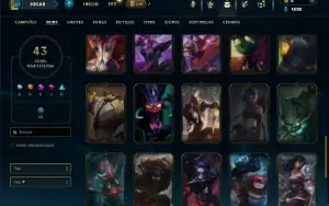 Prata 3 com 100 Champs e 43 Skins ( SUP / ADC )