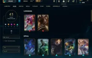 Prata 3 com 100 Champs e 43 Skins ( SUP / ADC )