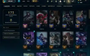 Unranked com 60 Champs e 27 Skins