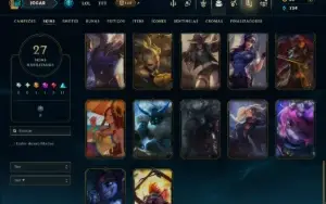 Unranked com 60 Champs e 27 Skins
