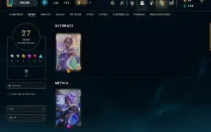 Unranked com 60 Champs e 27 Skins