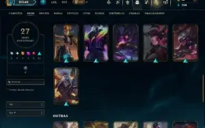 Unranked com 60 Champs e 27 Skins