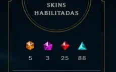 Vendo conta lol 254 skins 9k de rp