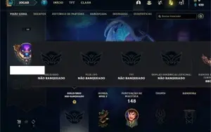 Conta Unranked com 55 Champs e 19 Skins