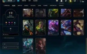 Conta Unranked com 55 Champs e 19 Skins
