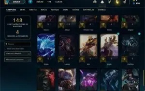 Conta Unranked com 55 Champs e 19 Skins