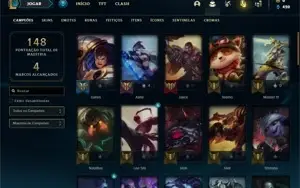 Conta Unranked com 55 Champs e 19 Skins