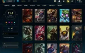 Conta ouro 2 com TODOS os champs e 124 Skins