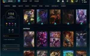 Conta ouro 2 com TODOS os champs e 124 Skins