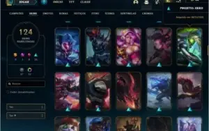 Conta ouro 2 com TODOS os champs e 124 Skins