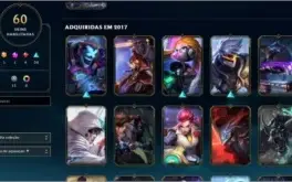 Conta LoL com 60 skins