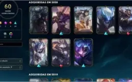 Conta LoL com 60 skins