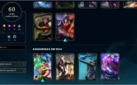 Conta LoL com 60 skins