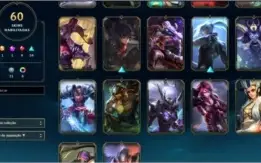 Conta LoL com 60 skins