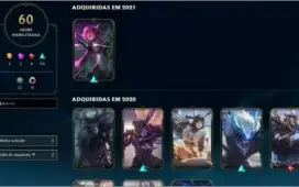 Conta LoL com 60 skins