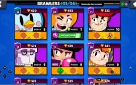 CONTA BRAWL STARS 16K | 31 BRAWLERS |