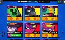 CONTA BRAWL STARS 16K | 31 BRAWLERS |