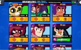 CONTA BRAWL STARS 16K | 31 BRAWLERS |