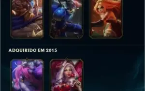 Conta lol platina 42 champs e 17 skins com email