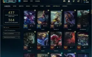 Conta prata 2 com 89 skins e 118 champs
