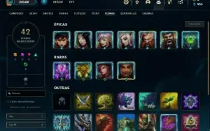 Conta Unranked com 30 Champs e 3 Skins + 2 Fragmentos