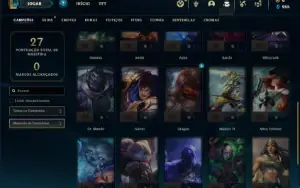 Conta Unranked com 30 Champs e 3 Skins + 2 Fragmentos