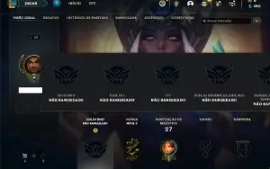 Conta Unranked com 30 Champs e 3 Skins + 2 Fragmentos