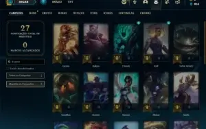 Conta Unranked com 30 Champs e 3 Skins + 2 Fragmentos