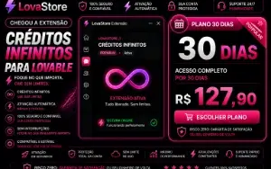 Extensão Lovable Créditos Infinitos | LovaStore - 30 dias