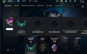 Conta Platina 4 com 61 Champs e 21 Skins
