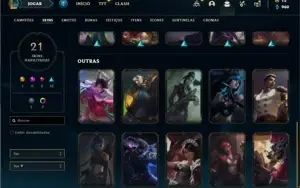 Conta Platina 4 com 61 Champs e 21 Skins