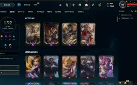 Conta Lol Unranked Lvl 300 Com 132 Skins