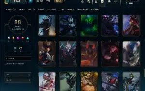 Unranked com 150 Champs e 88 Skins