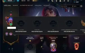 Unranked com 150 Champs e 88 Skins