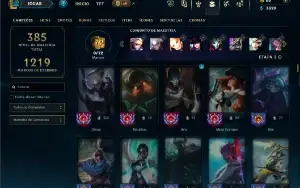 Unranked com 150 Champs e 88 Skins
