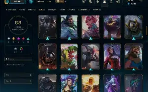 Unranked com 150 Champs e 88 Skins
