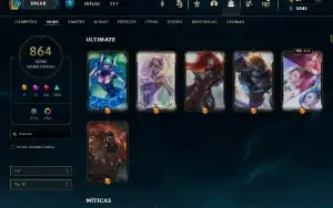 Conta criada em 2015 | 864 skins | 9k reais gastos