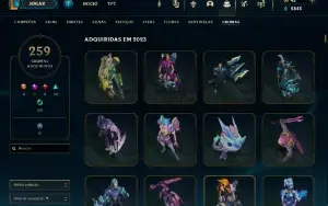 Conta criada em 2015 | 864 skins | 9k reais gastos