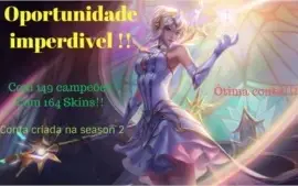 CONTA LOL 🌟 164 SKINS 🌟 149 CAMPEOES