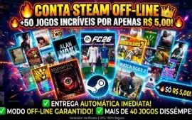 CONTA STEAM OFF-LINE 50 JOGOS | FC 26 • RE • WD2