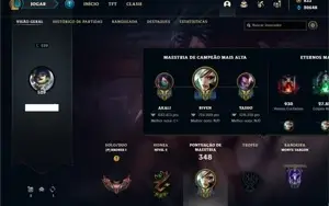 Conta bronze 1 com TODOS os champs e 181 Skins + 800 RP