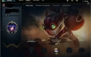 CONTA UNRAKED LEAGUE OF LEGENDS LVL 20