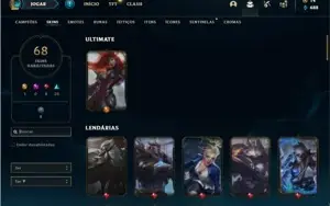 Conta Ferro 3 com 99 Champs e 68 Skins