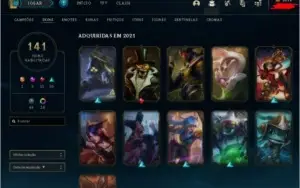 Conta ouro 2 141 Skins Quase Todos os campeões  faltam 15