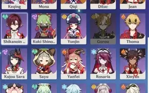 Conta genshin top, com 18 chars 5* e 17 armas 5*  AR 60