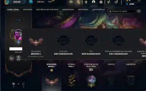 Bronze 1 com 30 Champs e 3 Skins ( Mais de 70 Jogos )